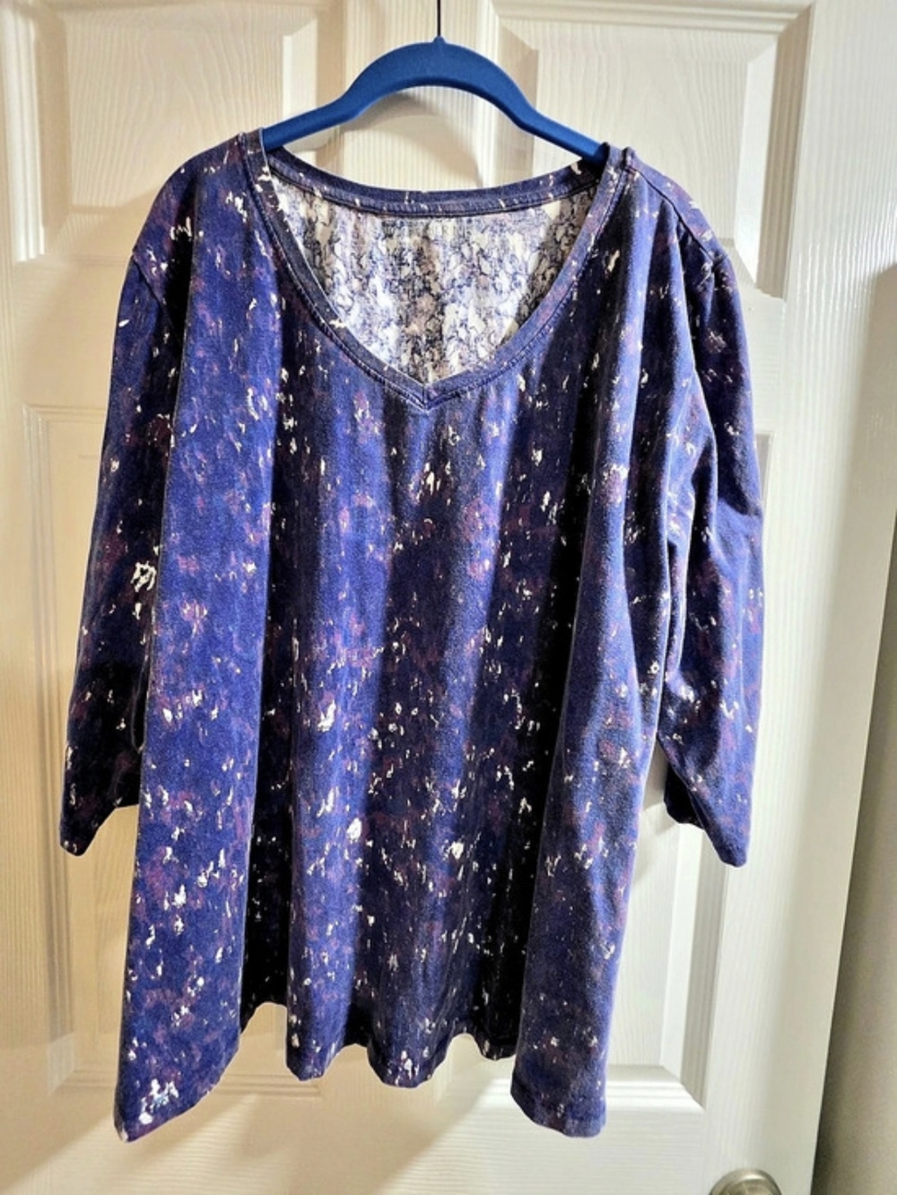 Catherines Suprema Collection Purple V-Neck Top Size 2x